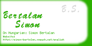 bertalan simon business card
